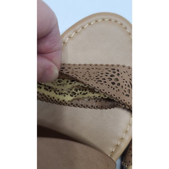 Coconuts by Matisse platform wedge tan sandals women's size 9 - Picture 5 of 8